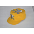 Yellow/Gray Cadet Military Hat W/Rhinestone and Print/Embroidery Logo